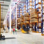 SAS Midwest warehouse interior with forklift and pallet racking systems